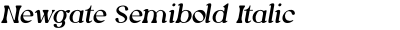 Newgate Semibold Italic